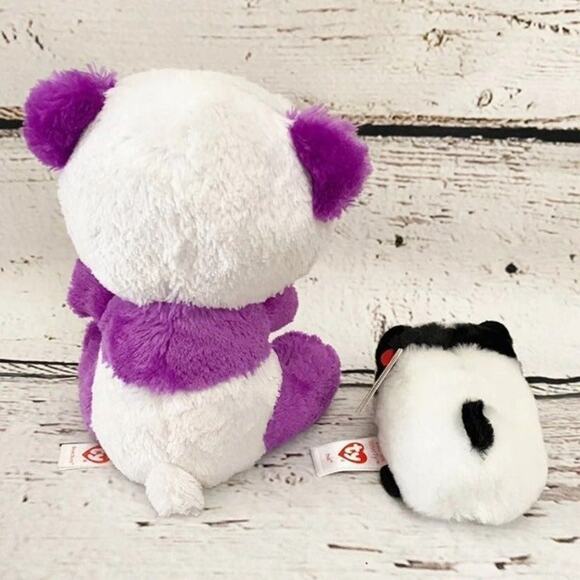 TY TEENIE TYS Boom Boom and Puck Panda Bears - Picture 2 of 5